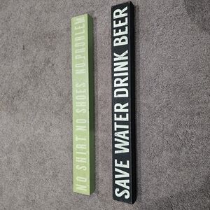 Decorative Wall Signs - Black and Green